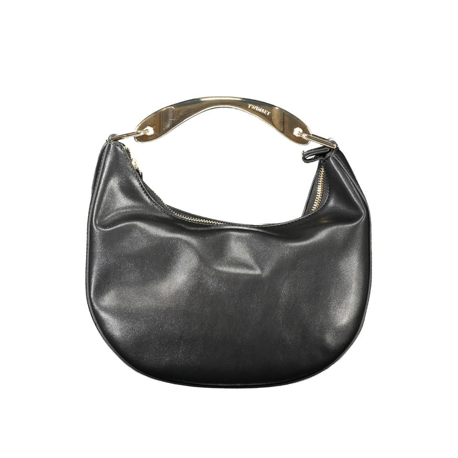 Black Polyethylene Women Handbag