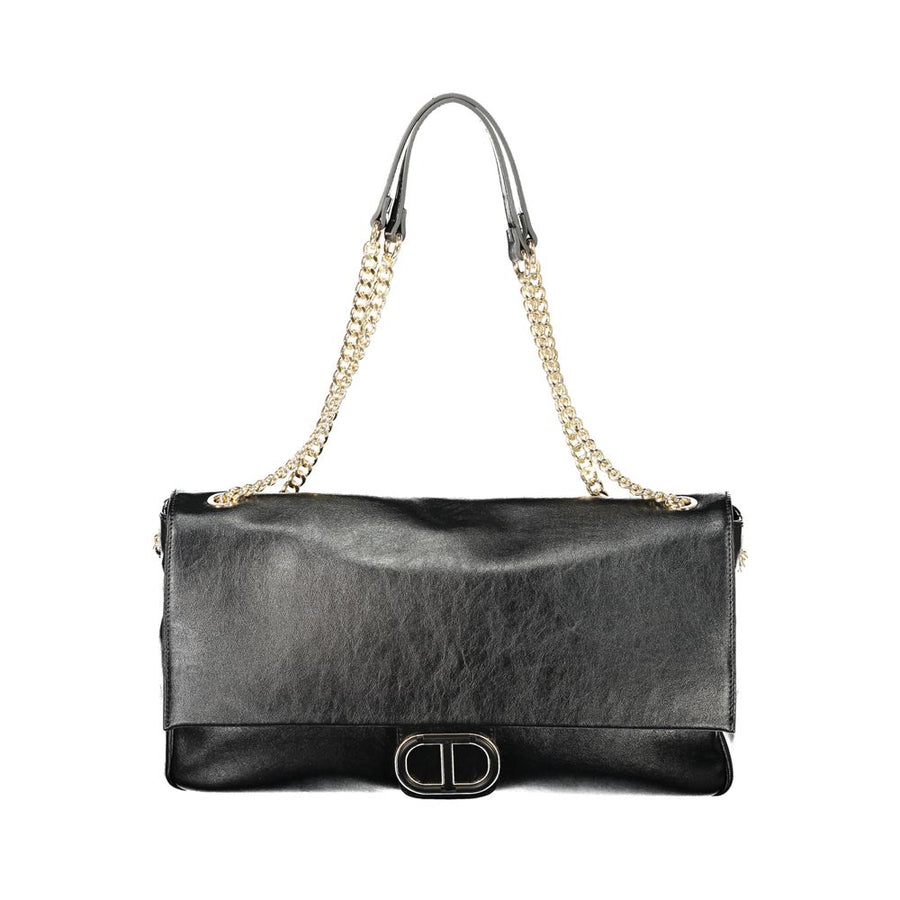 Black Polyethylene Women Handbag
