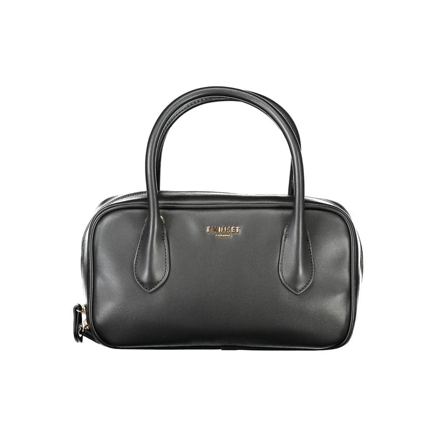 Black Polyethylene Women Handbag