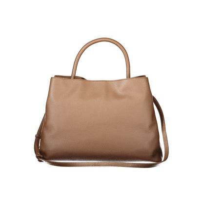 Brown Polyethylene Women Handbag