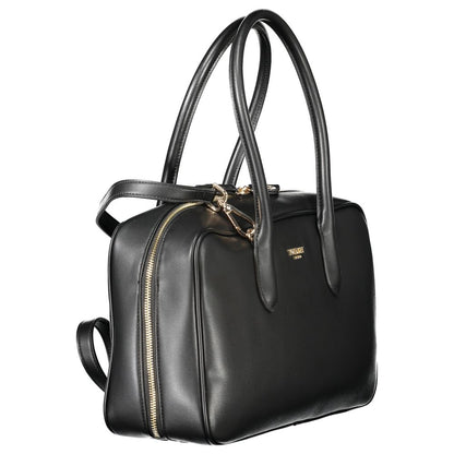 Black Polyethylene Women Handbag