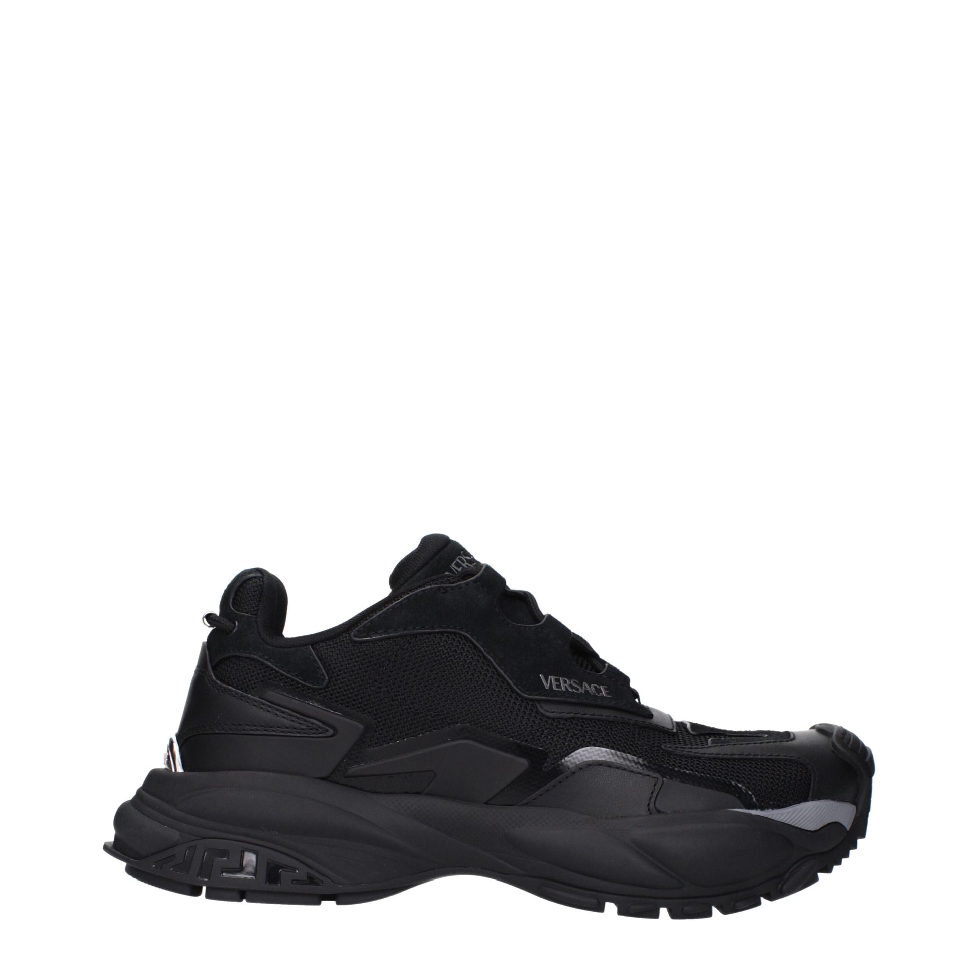 Black Fabric Athletic Sneakers