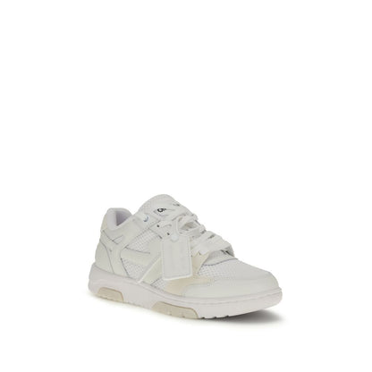 White Calf Leather Bos Taurus Low Top Sneakers