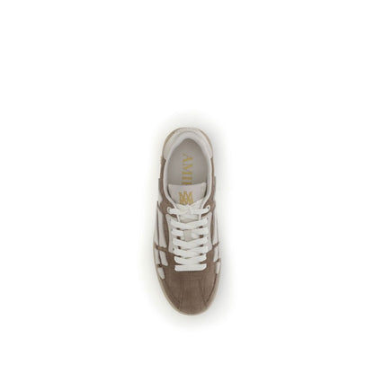 Beige Calf Leather Bos Taurus Athletic Sneakers
