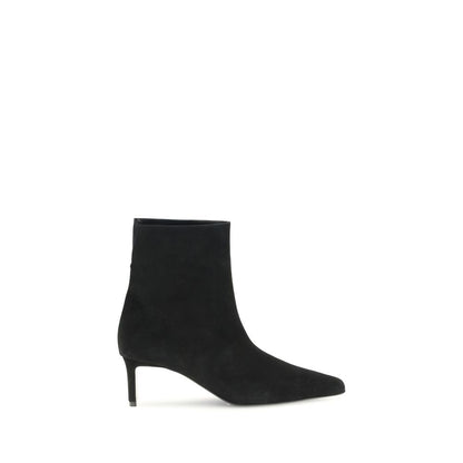 Black Calf Leather Bos Taurus Ankle Boots