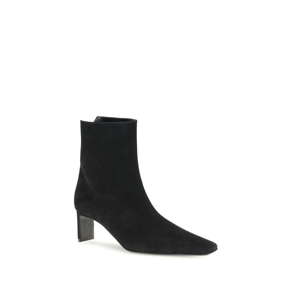 Black Calf Leather Bos Taurus Ankle Boots