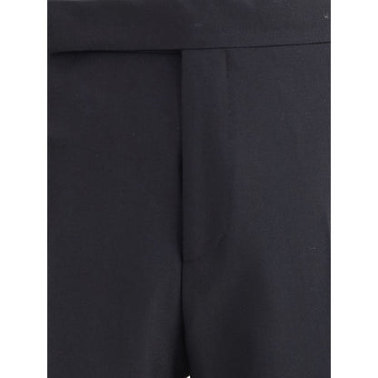 Black Viscose Casual Pants