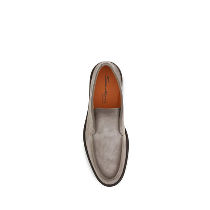 Gray Calf Leather Bos Taurus Ankle Boots