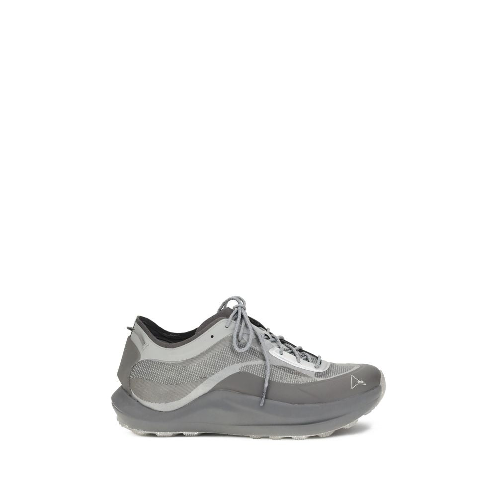 Gray Polyamide Athletic Sneakers