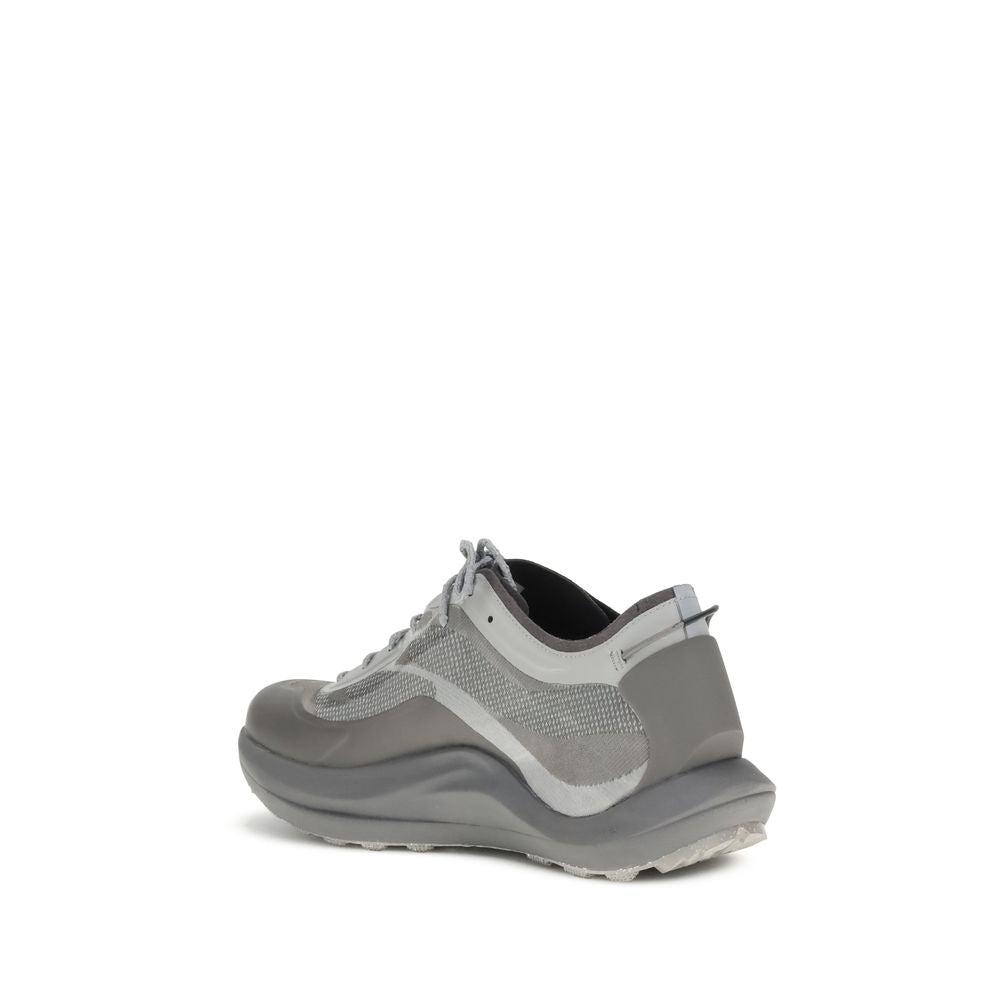 Gray Polyamide Athletic Sneakers