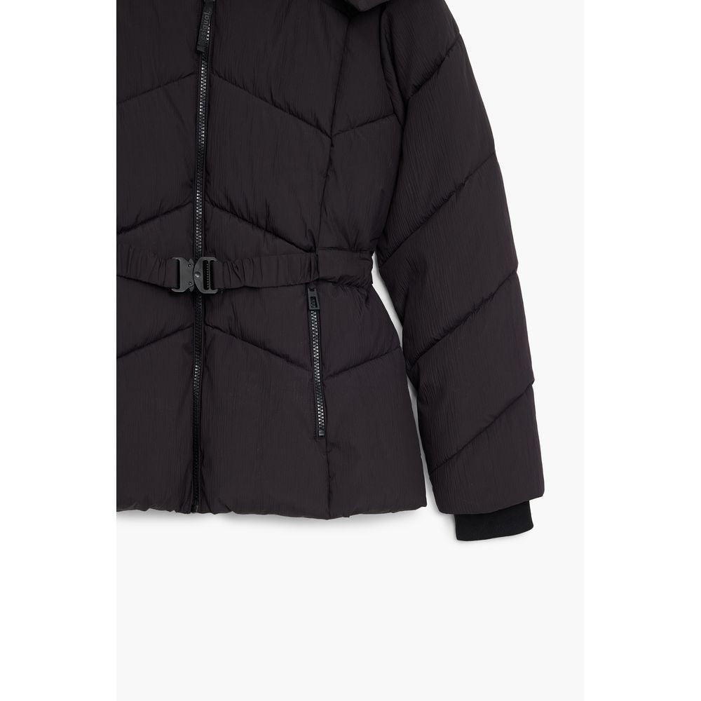 Black Polyester Women Jacket