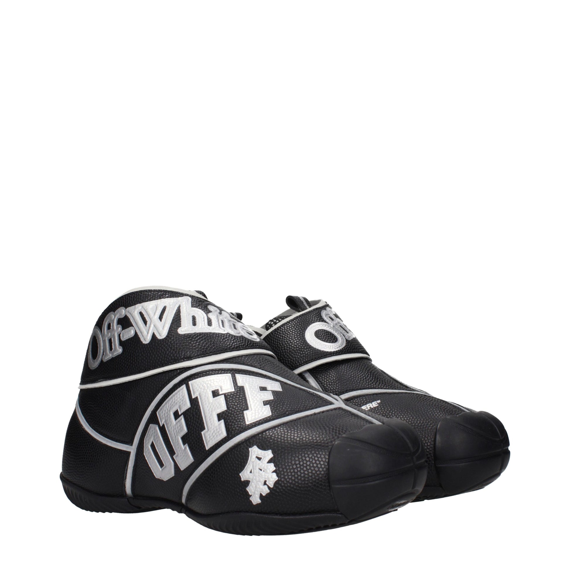 Black Leather High Top Sneakers