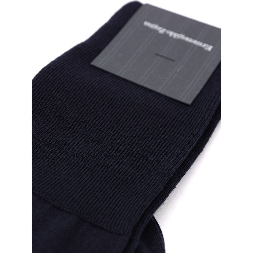 Navy Blue Wool Socks