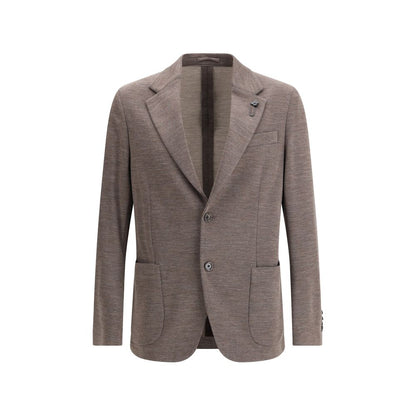 Brown Fleece Wool Blazer