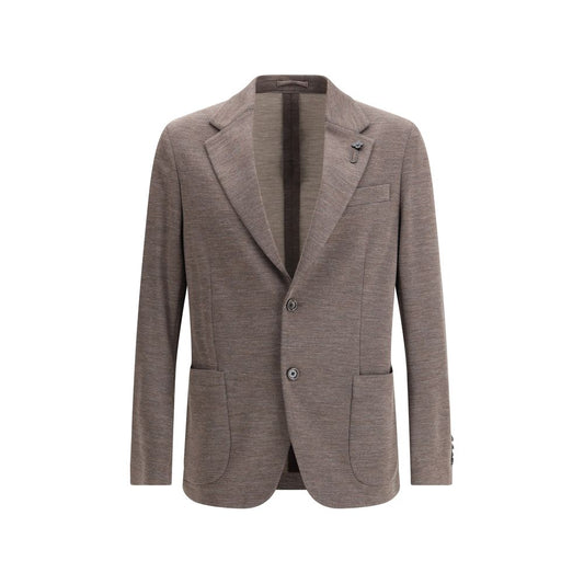 Brown Fleece Wool Blazer