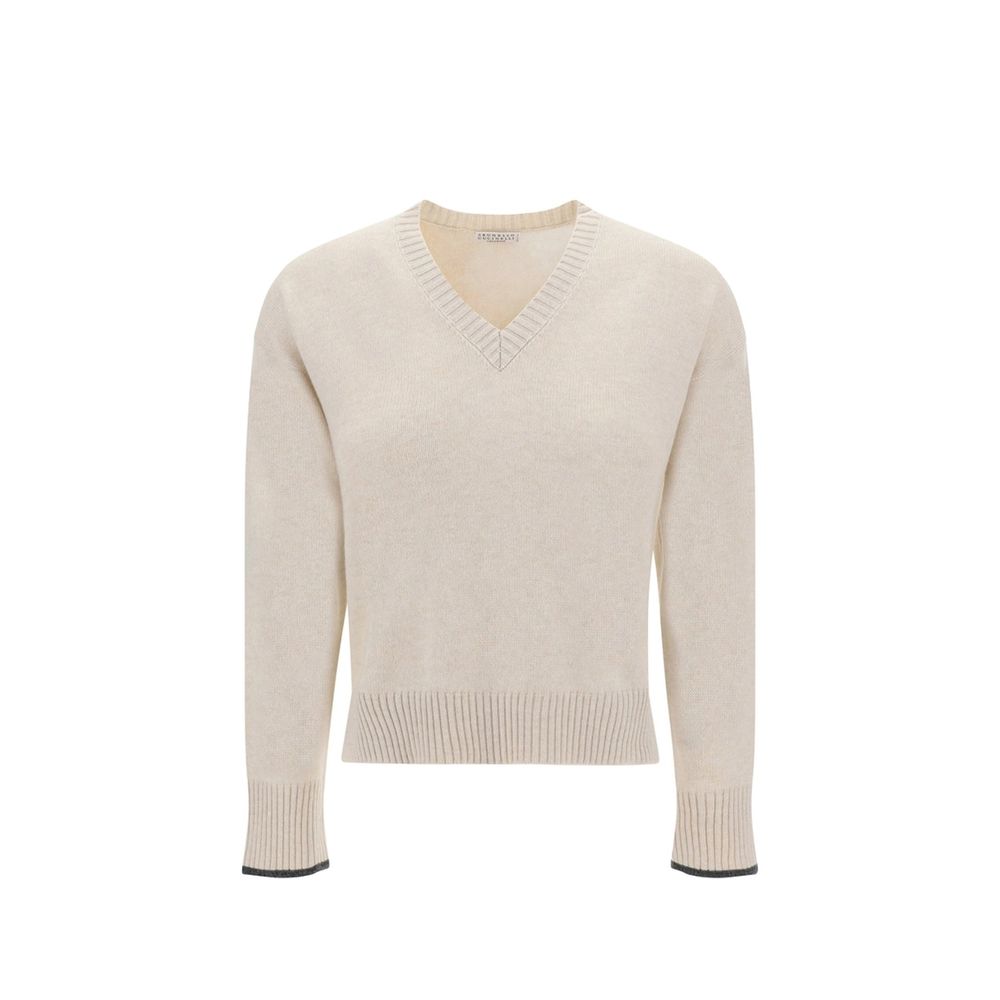 Beige Cashmere Cashmere Sweater