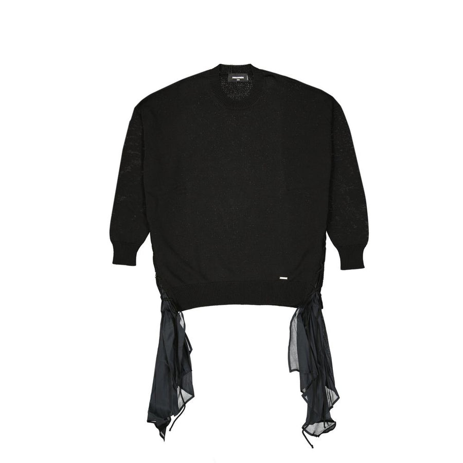 Black Cotton Sweatshirt