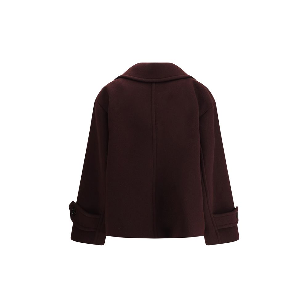 Bordeaux Fleece Wool Coat