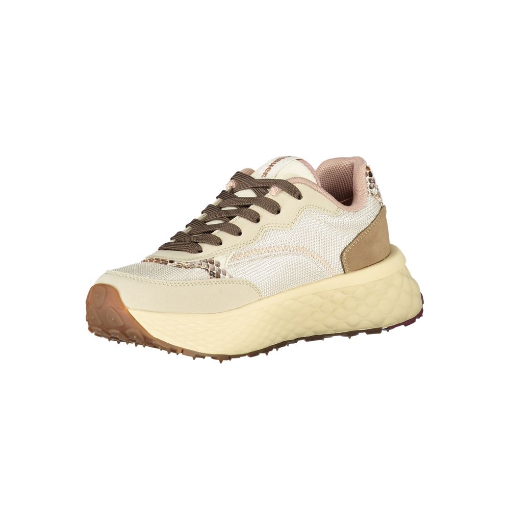 Beige Leather Women Sneaker