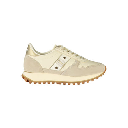 Beige Leather Women Sneaker
