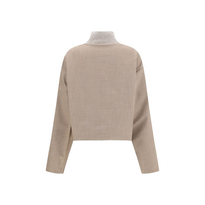 Beige Fleece Wool Coat