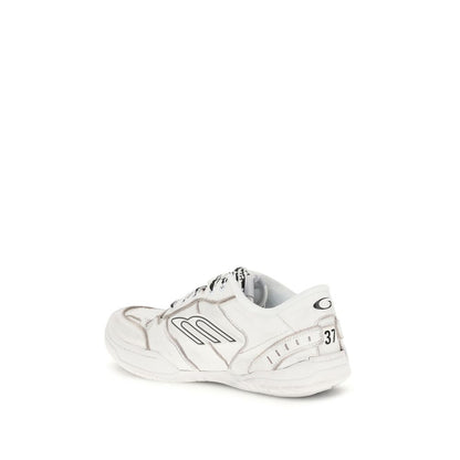 White Calf Leather Bos Taurus Athletic Sneakers