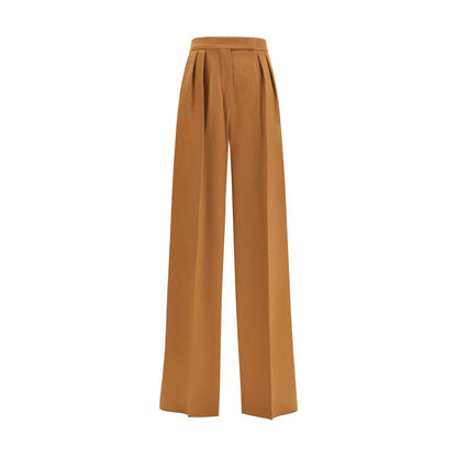 Beige Camel Hair  Casual Pants