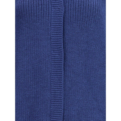 Blue Merino Wool Sweatshirt