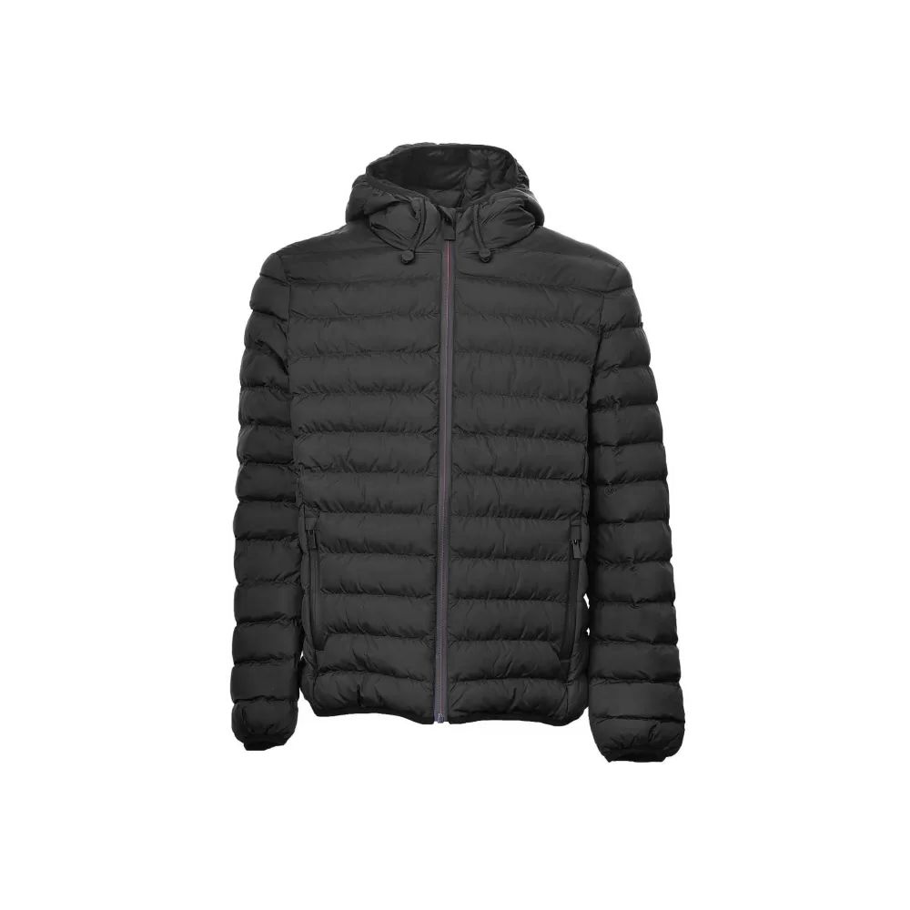 Black Polyester Men's Quilted Jacket