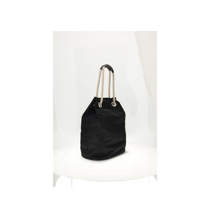 Black Recycled Polyamide Shoulder Bag
