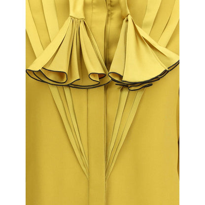 Yellow Silk Blouse