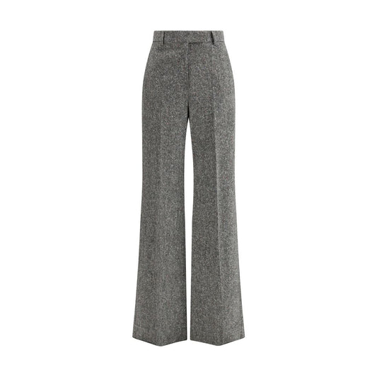 Gray Fleece Wool Pants