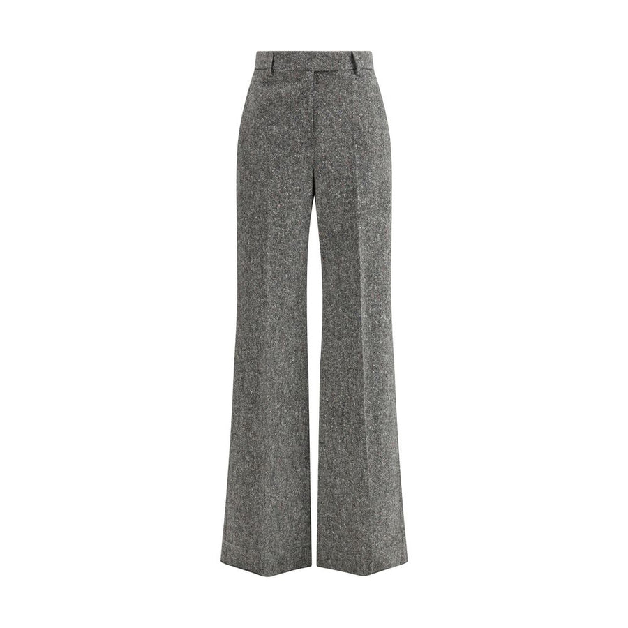 Gray Fleece Wool Pants