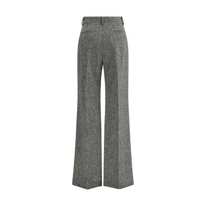 Gray Fleece Wool Pants