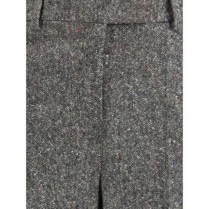 Gray Fleece Wool Pants