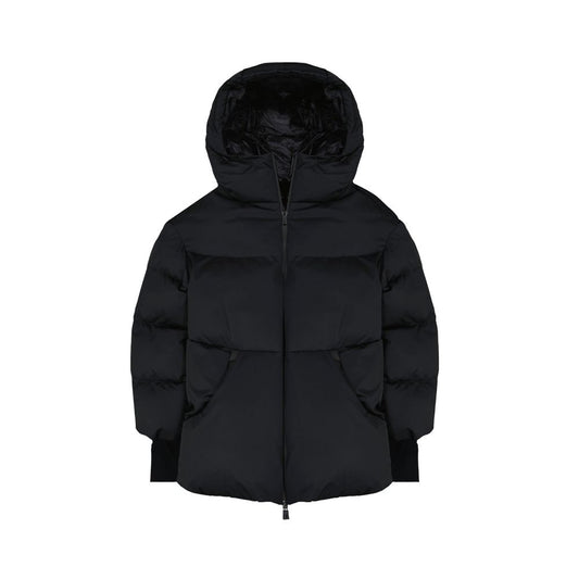 Black Polyamide Full-Length Jacket