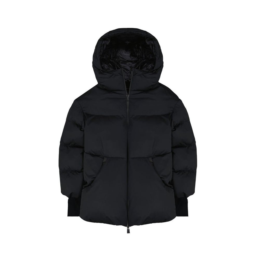 Black Polyamide Full-Length Jacket