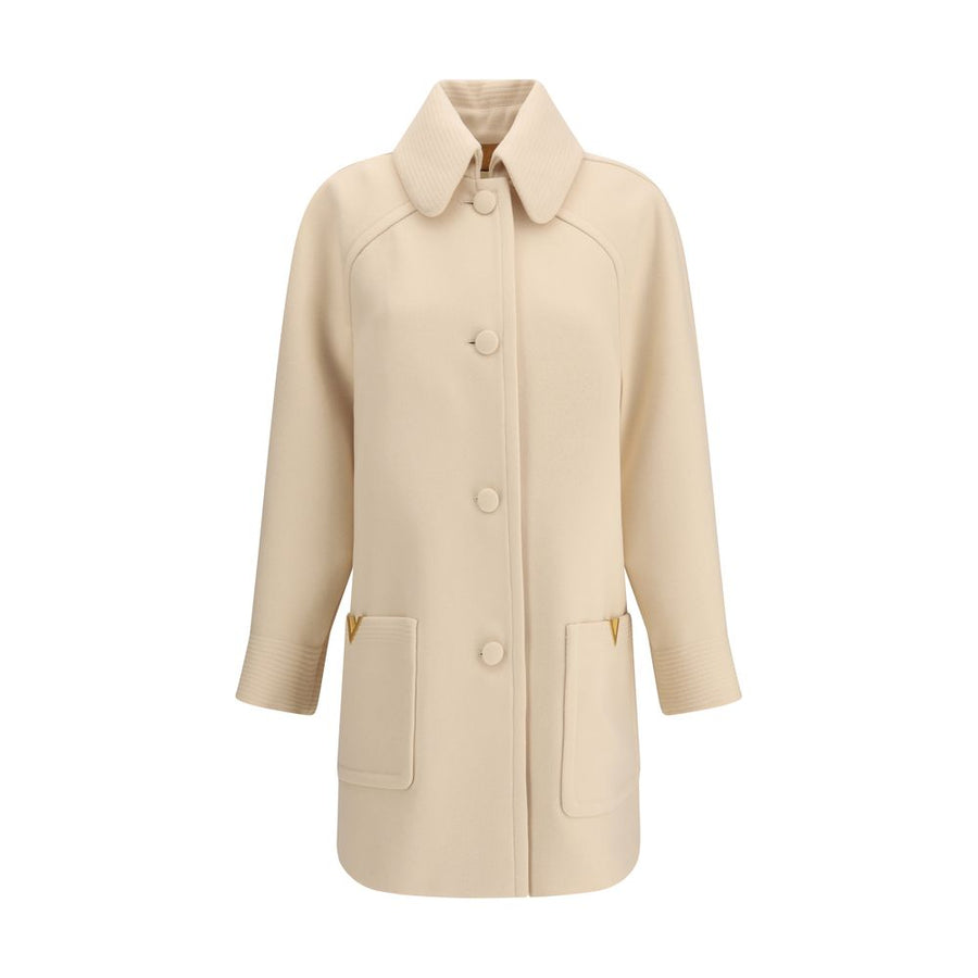 Cream Fleece Wool Coat