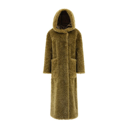 Green Polyester Coat