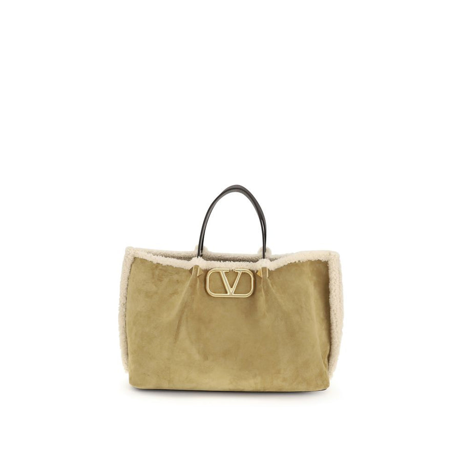 Beige Calf Leather Bos Taurus Shoulder Bag