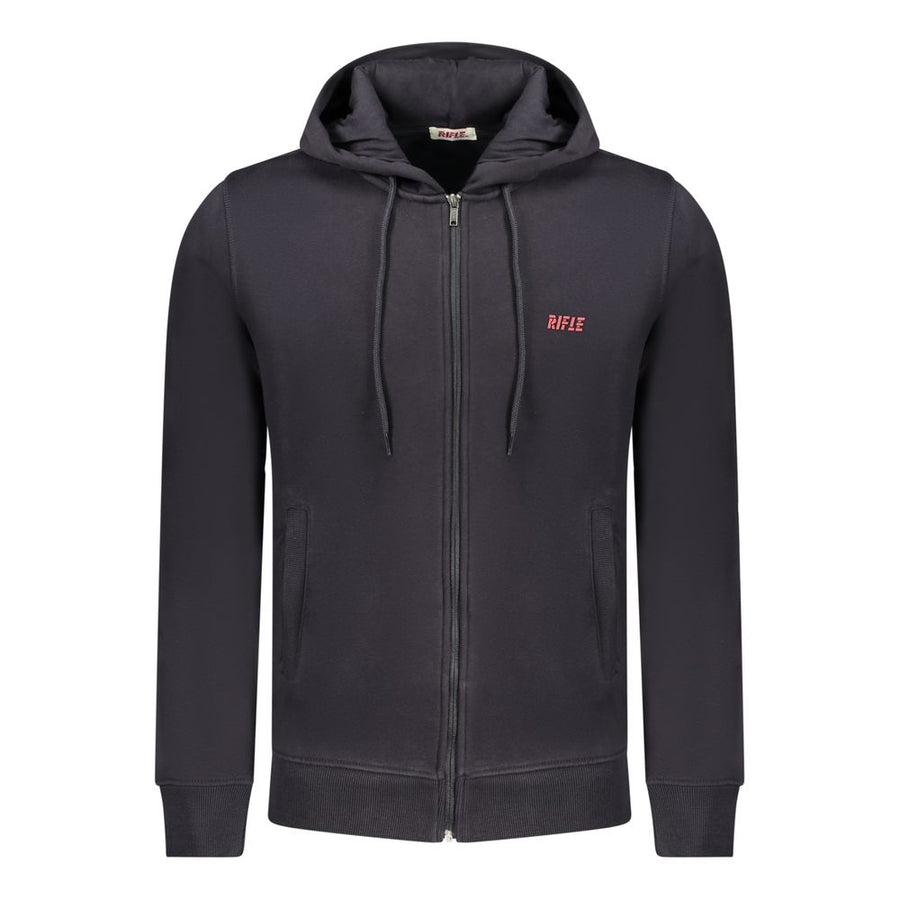 Blue Cotton Men's Hooded Sweatshirt