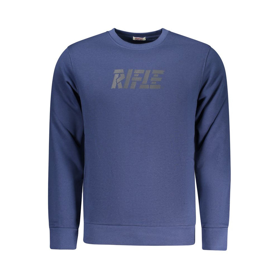 Blue Cotton Men Sweatshirt