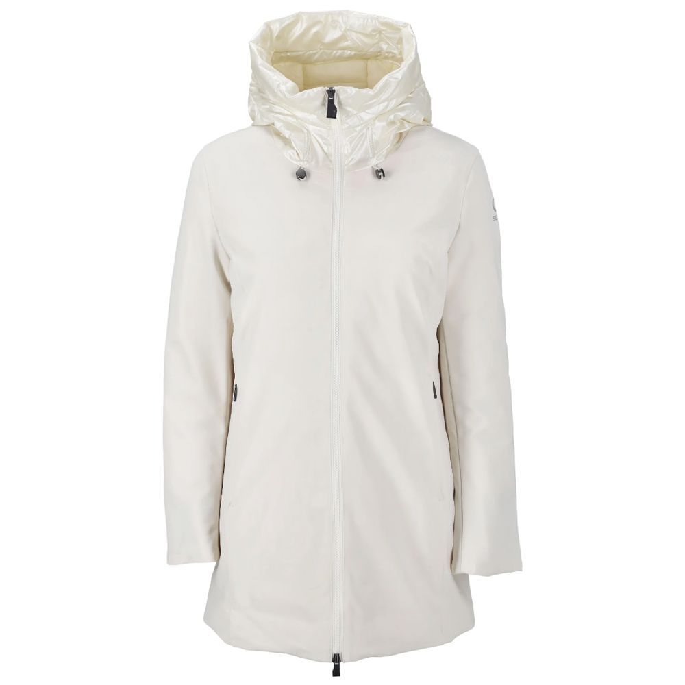 White Polyester Jackets & Coat