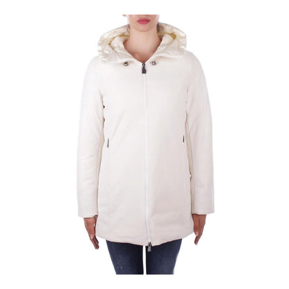 White Polyester Jackets & Coat