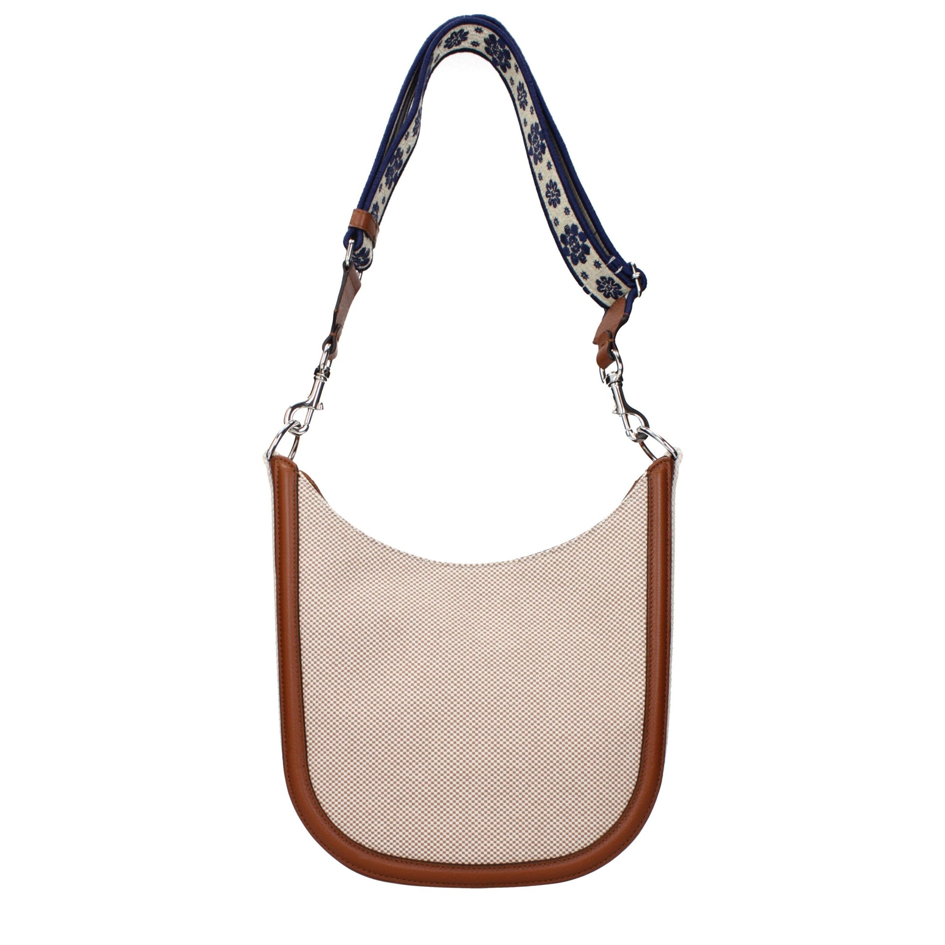 Beige Fabric Crossbody Bag
