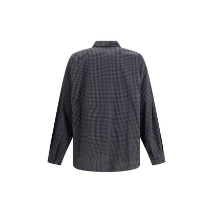 Black Wool Pattern Shirt