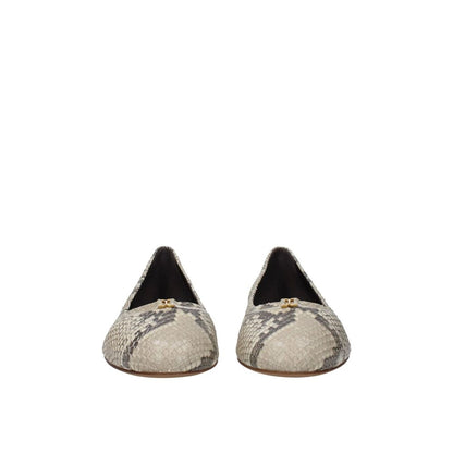 Beige Goatskin Ballet Flats