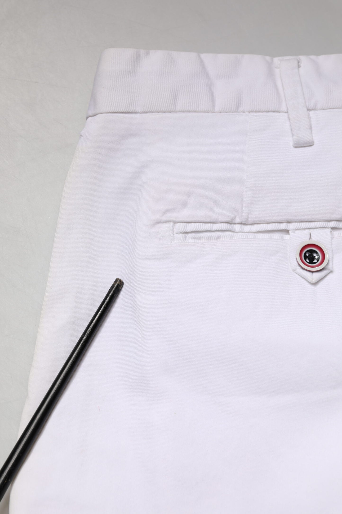 White Cotton Skinny Fit Mid Waist Denim Trouser Jeans