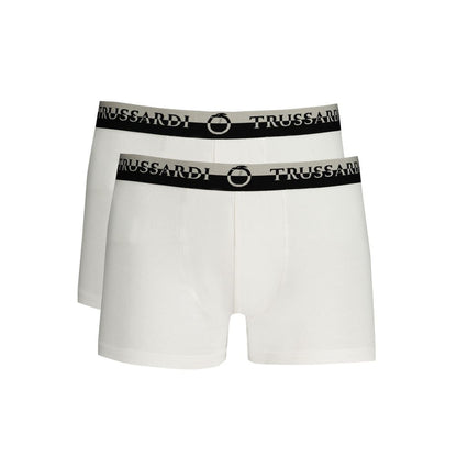 White Cotton Men's Boxer Brief