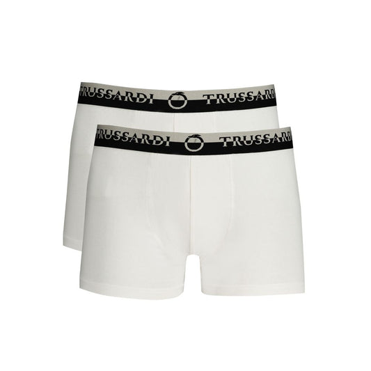 White Cotton Men's Boxer Brief
